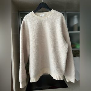 Cos Men’s Cream Teddy Sweatshirt - Medium